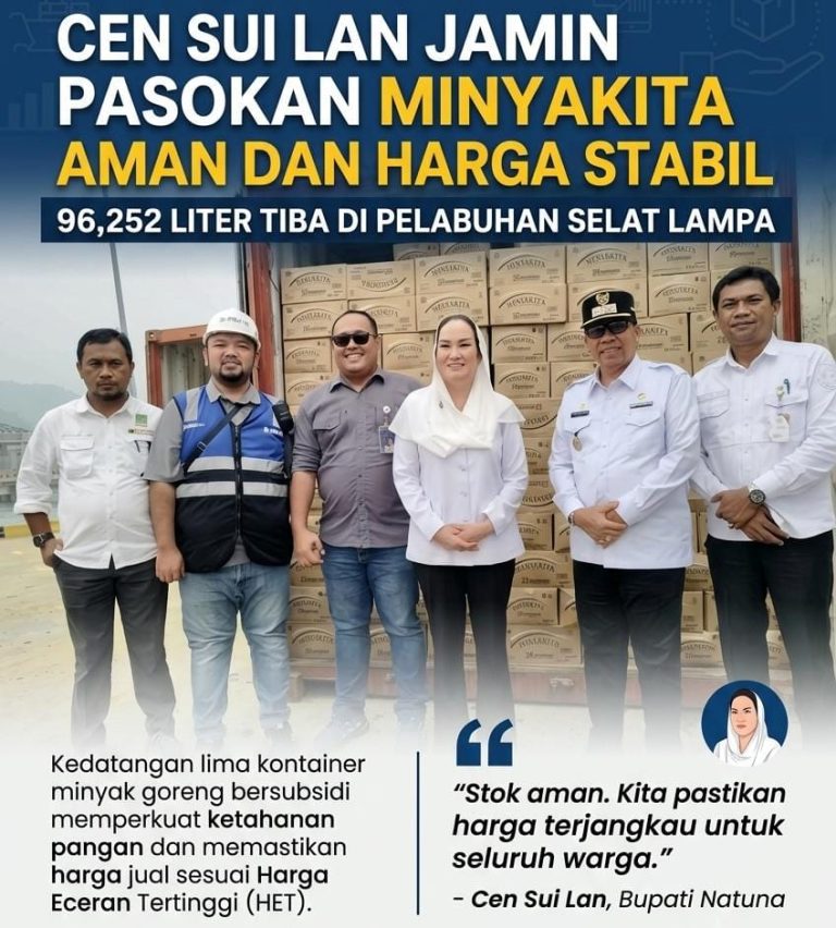 Kawal Ketahanan Pangan Perbatasan: Aksi Cen Sui Lan Amankan Kuota Minyak Subsidi Natuna