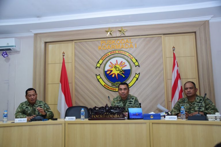 Pangkoarmada I Ikuti Paparan Pembentukan Pangkalan TNI AL Kawasan Barat dan Aplikasi Puskodal