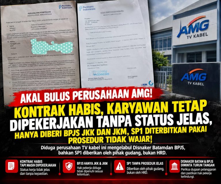 Status Karyawan AMG Dipertanyakan, Kontrak Habis tapi Masih Bekerja